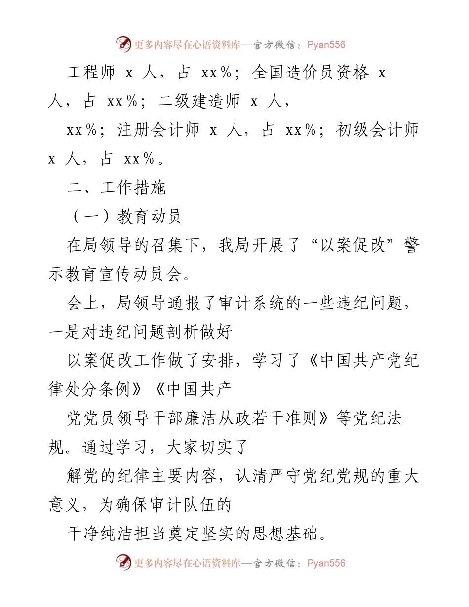 [工作总结] 审计局 - “以案促改”工作情况报告.docx_第2页