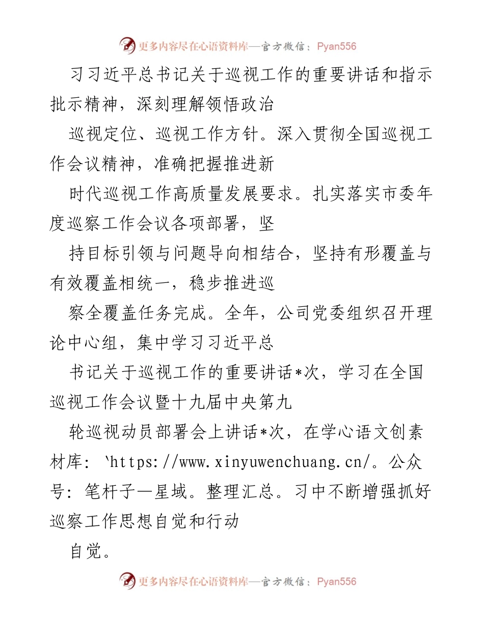 [工作总结] 巡察工作 - 2022年巡察工作总结报告_1.docx_第2页