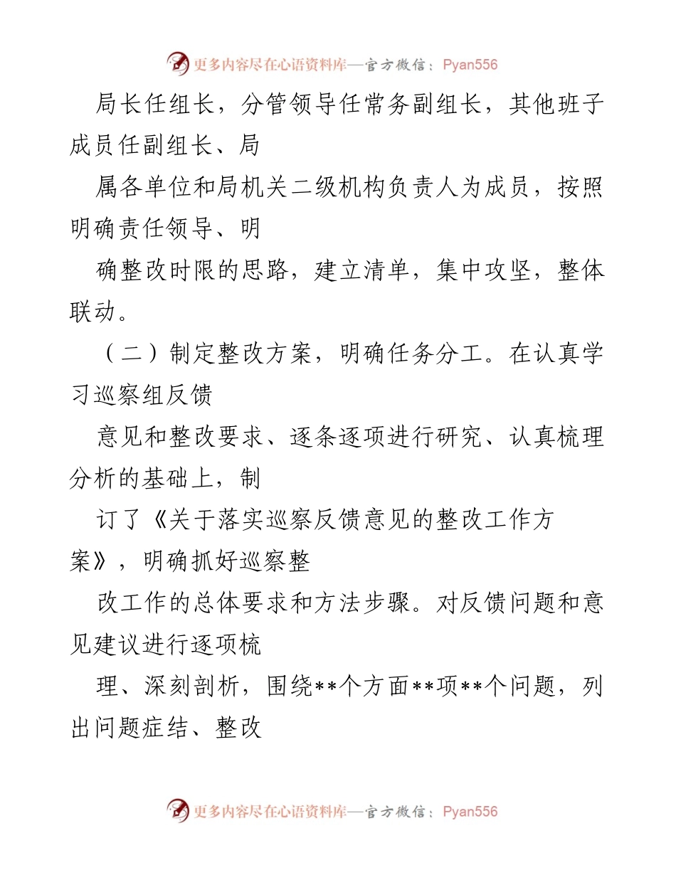 [工作总结] 巡察整改 - 某局市委巡察反馈问题整改情况报告_1.docx_第2页