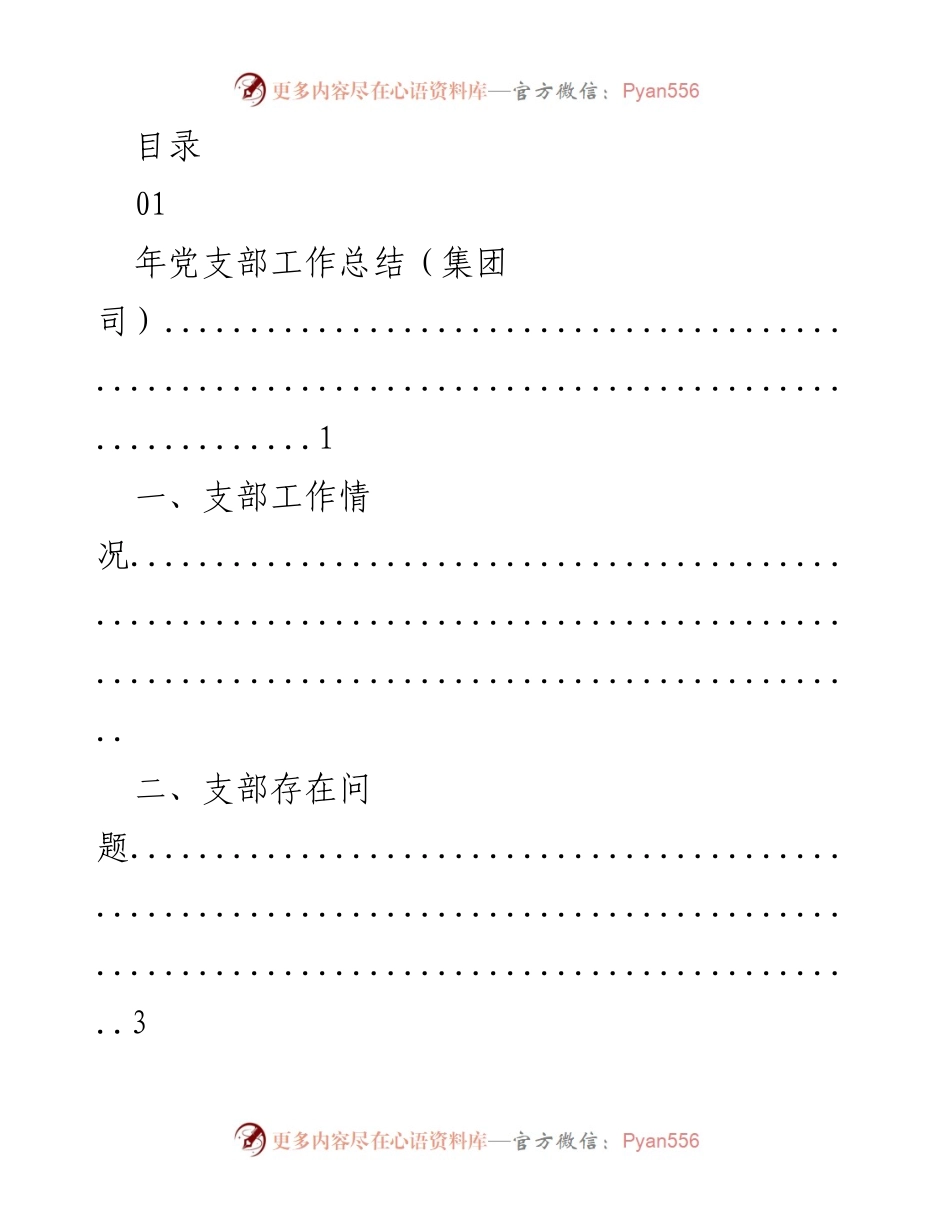 [工作总结] 年党支部工作总结（集团司及煤矿）.docx_第1页