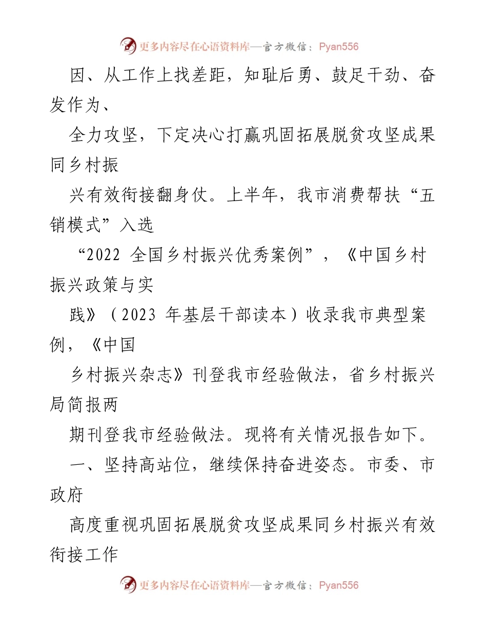 [工作总结] 市乡村振兴局 - 2023年上半年乡村振兴工作总结与成效分析.docx_第2页