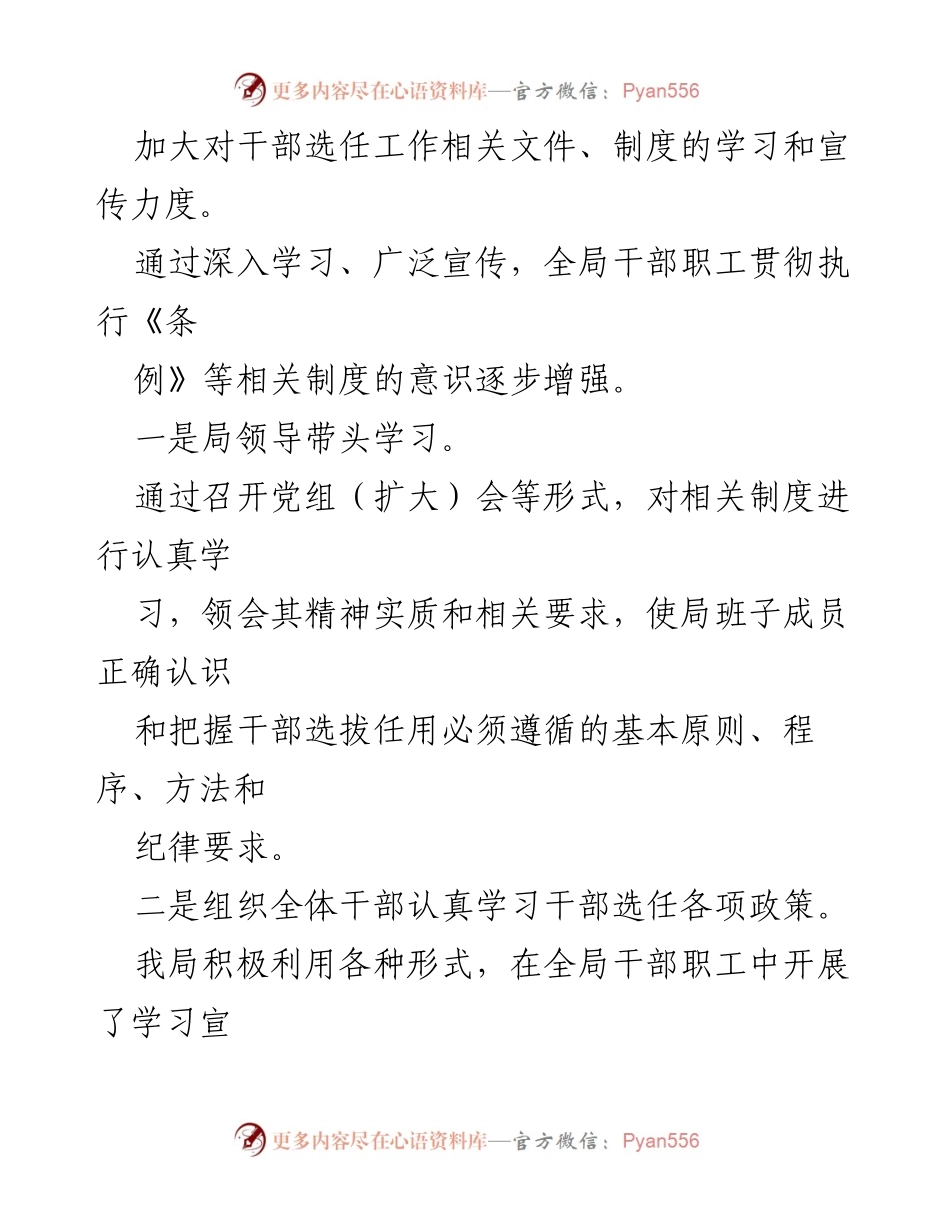 [工作总结] 干部选拔任用 - 干部选拔任用工作自查情况报告.docx_第2页