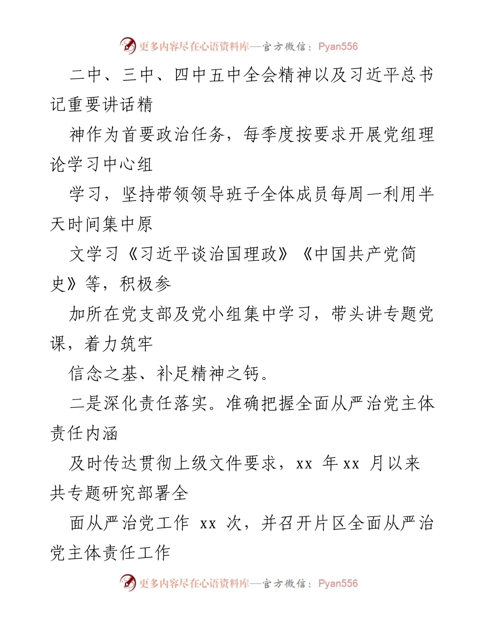 [工作总结] 巡察工作 - 巡察工作第一责任人职责及廉洁自律情况报告.docx_第2页