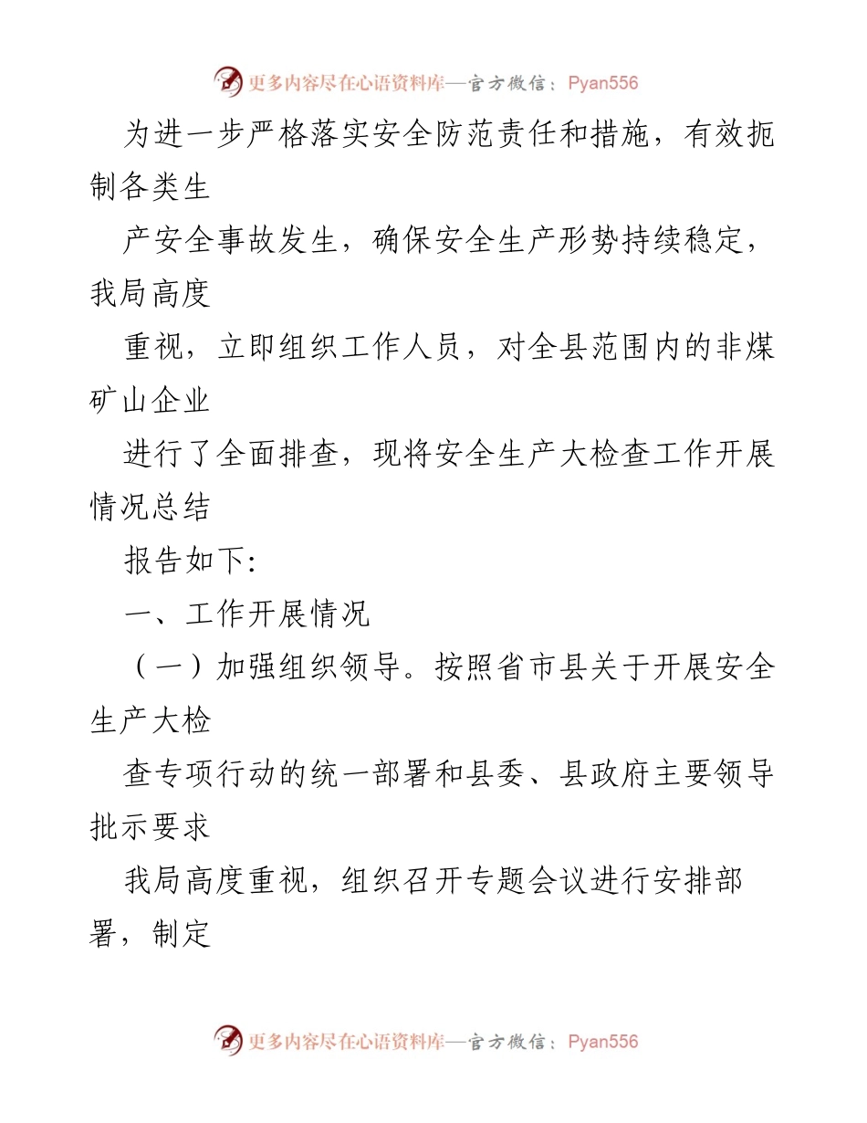 [工作总结] 安全生产大检查 - 安全生产大检查专项行动工作总结报告.docx_第2页
