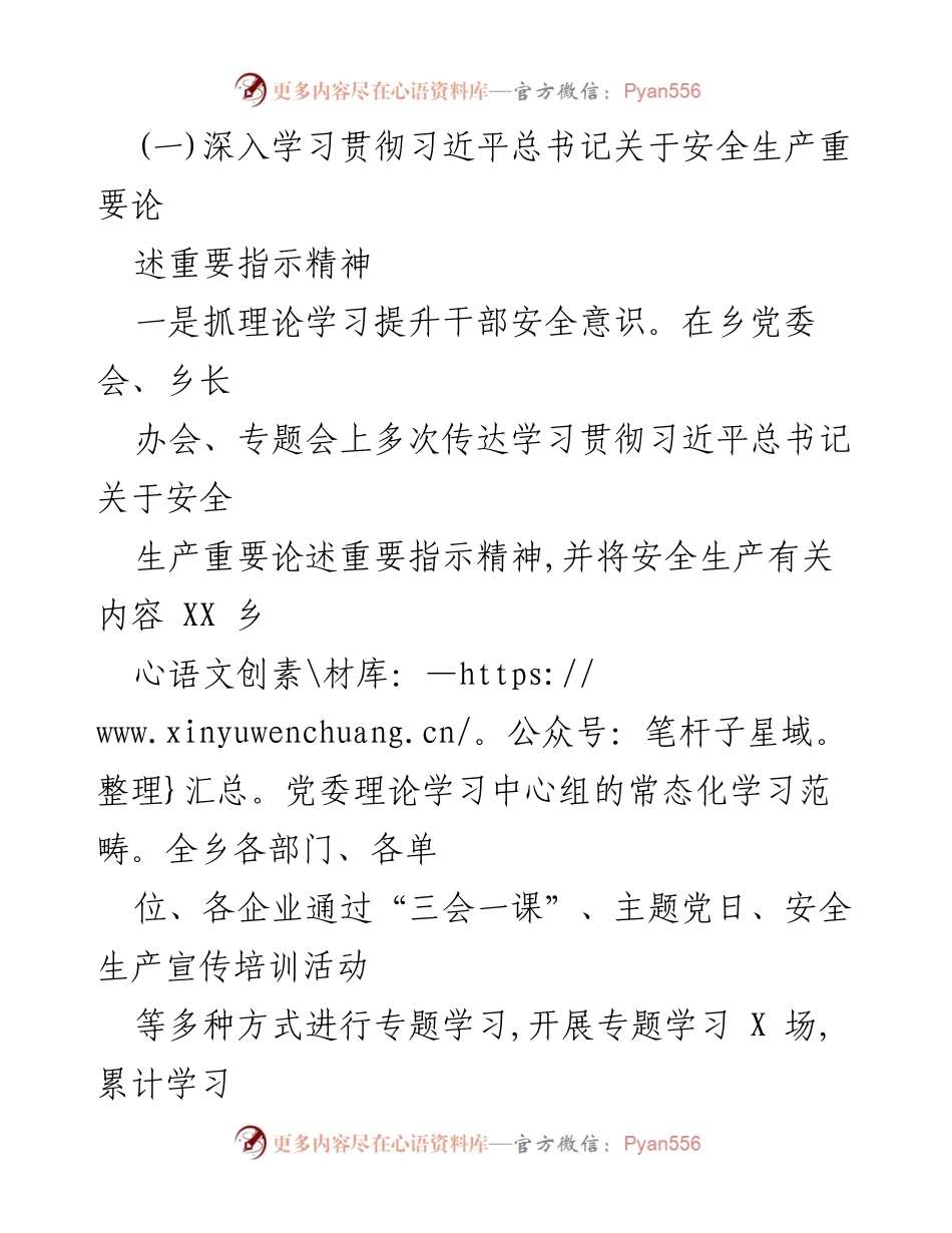 [工作总结] 安全生产 - XX乡2022年上半年安全生产工作总结.docx_第2页