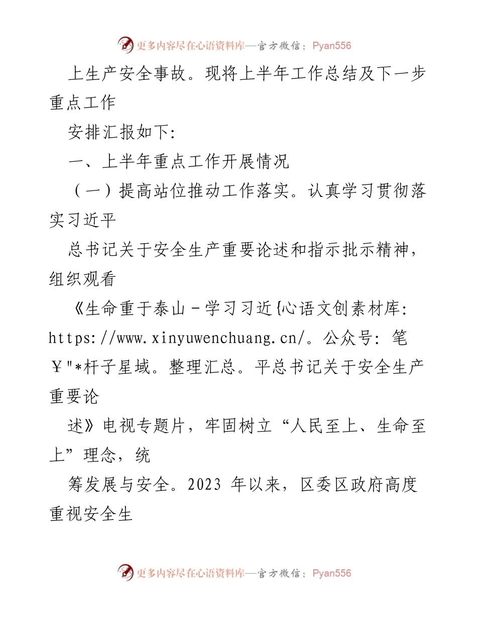 [工作总结] 安全生产工作会议 - 2023年上半年安全生产工作推进及下半年重点安排.docx_第2页