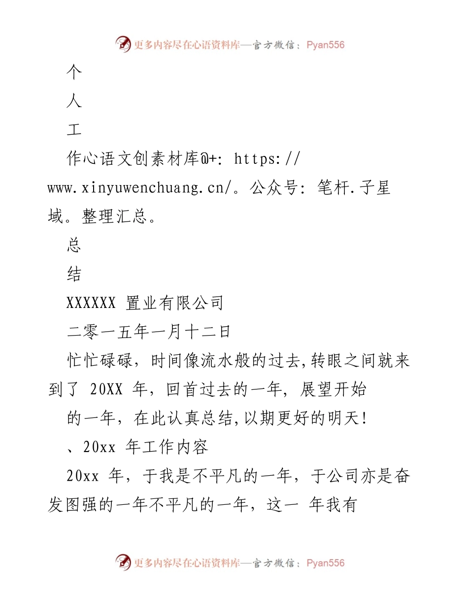 [工作总结] 年度总结 - 202X年度个人工作总结与成就回顾.docx_第1页