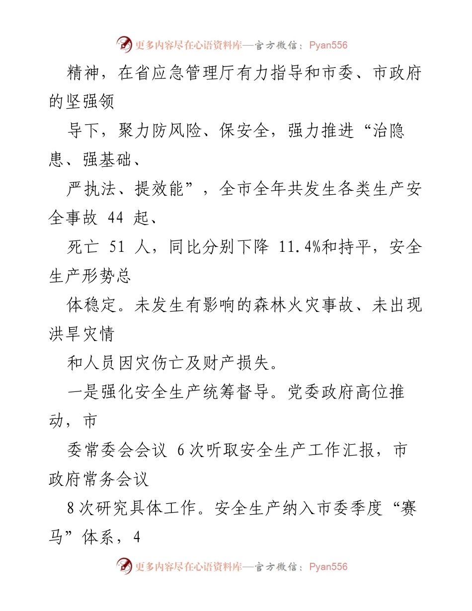 [工作总结] 年度工作总结 - 2023年度市应急管理局工作总结与成效分析.docx_第2页