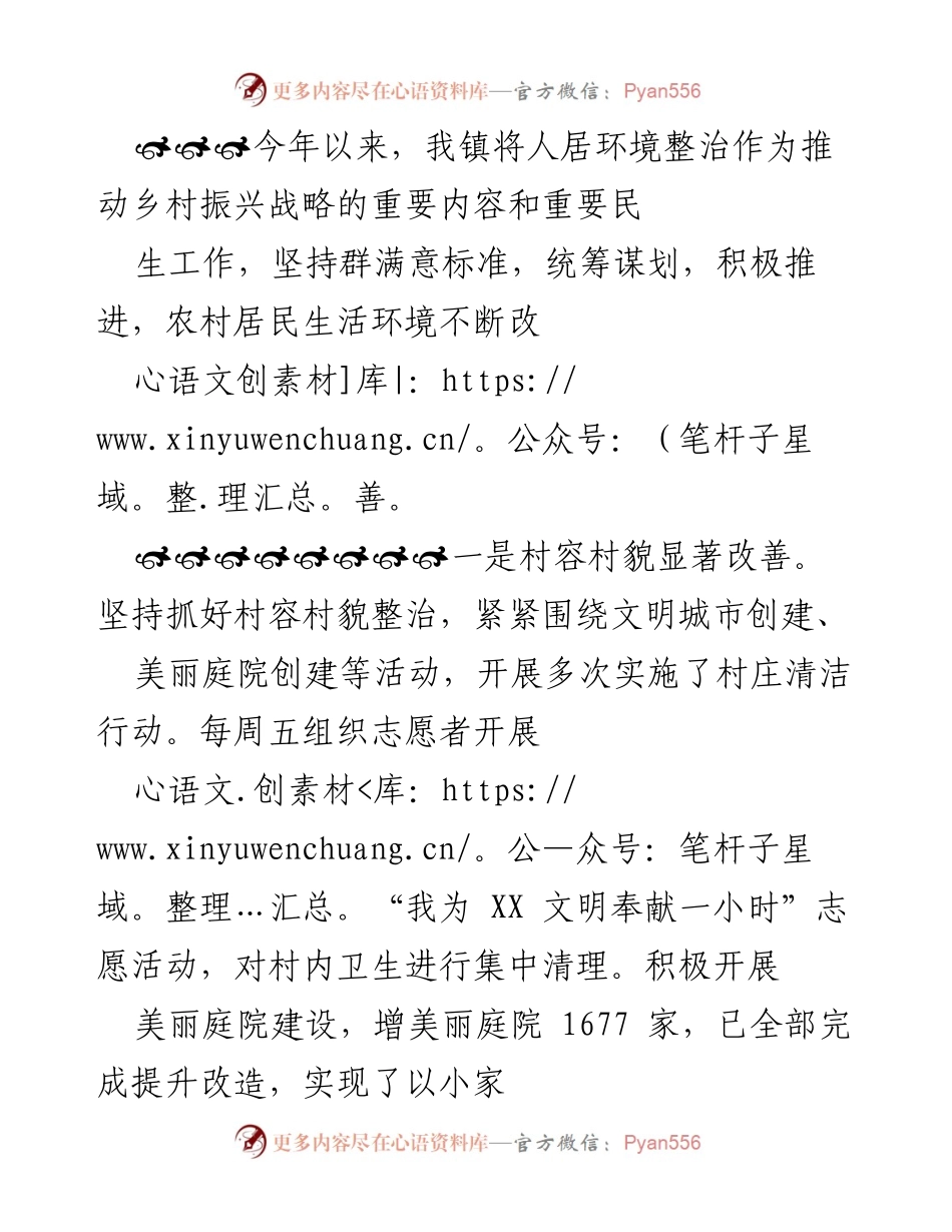 [工作总结] 年度工作 - 乡村振兴战略下的人居环境整治成效总结.docx_第1页