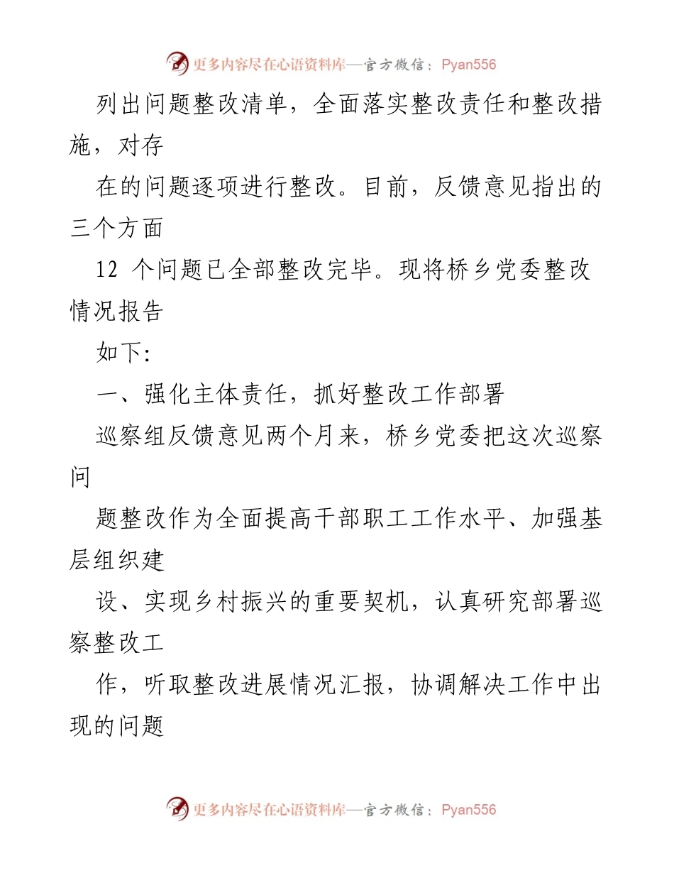 [工作总结] 州乡党委 - 州乡党委巡察反馈意见整改情况报告.docx_第2页