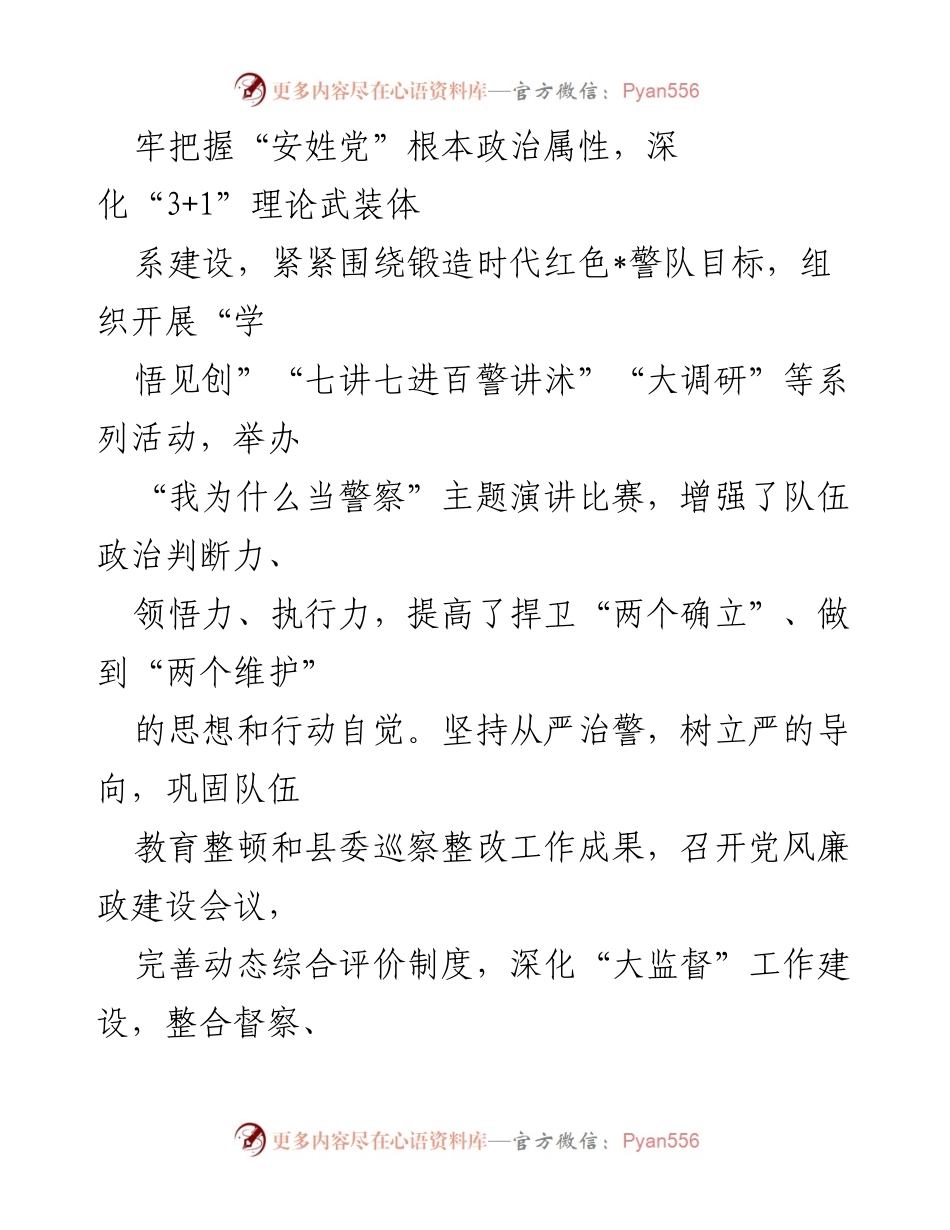 [工作总结] 安局 - 2024年上半年工作总结暨下半年工作谋划.docx_第2页