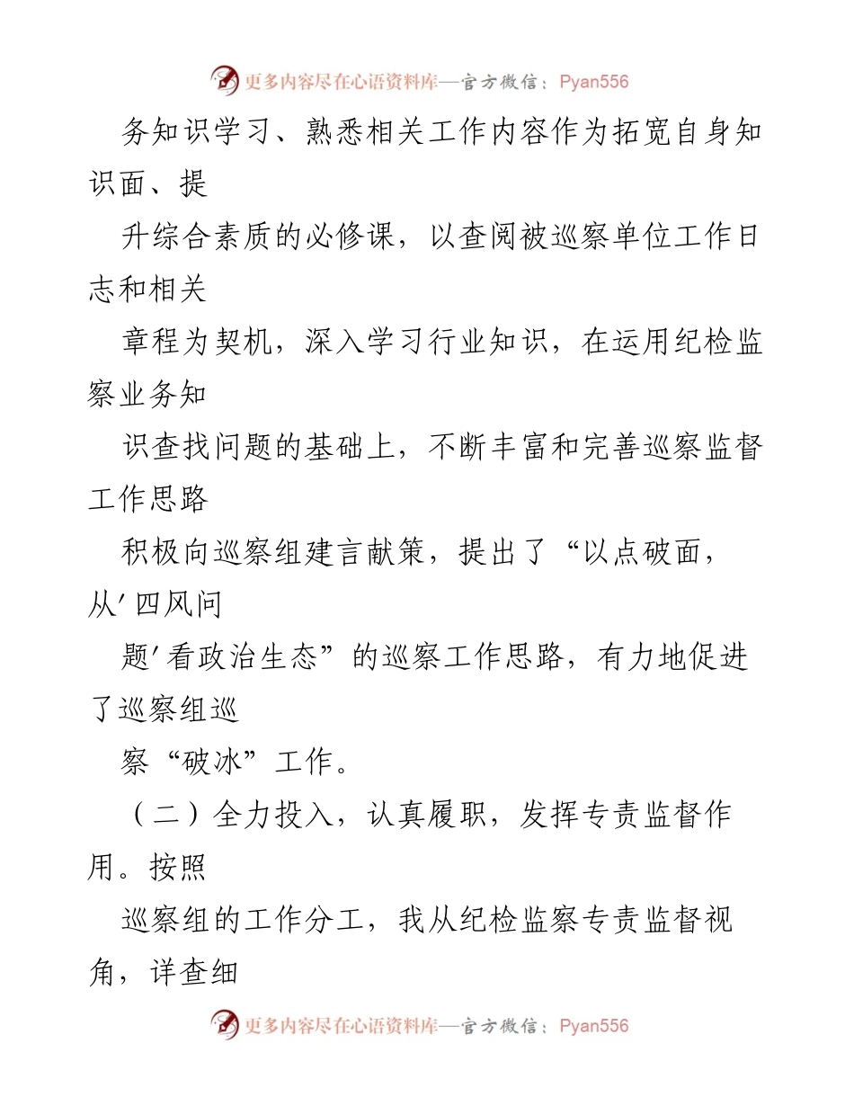 [工作总结] 巡察工作 - 借调巡察工作总结与收获.docx_第2页