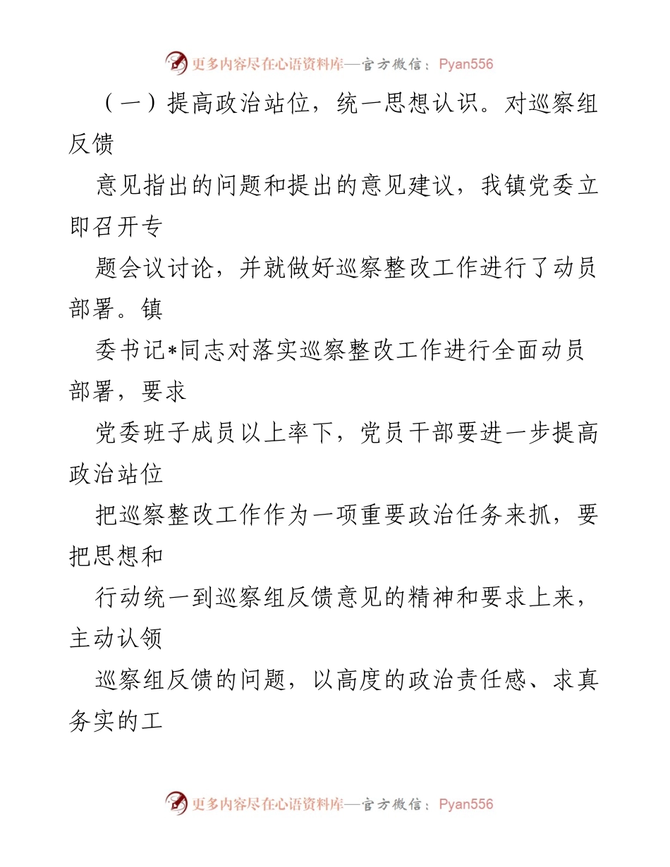 [工作总结] 巡察整改 - XXX镇党委巡察整改阶段性进展情况报告.docx_第2页