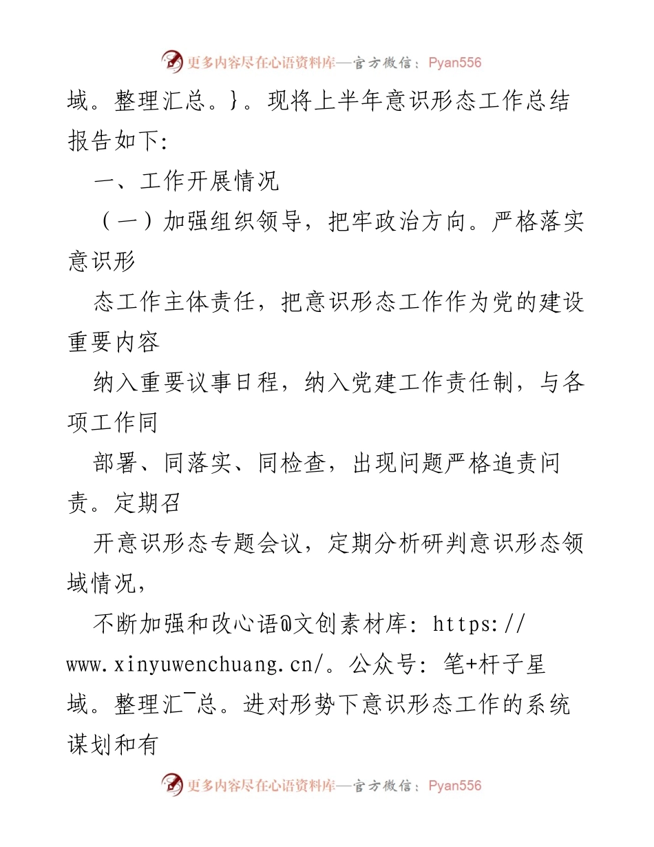[工作总结] 局党组 - 2024年上半年意识形态工作总结及下半年计划.docx_第2页