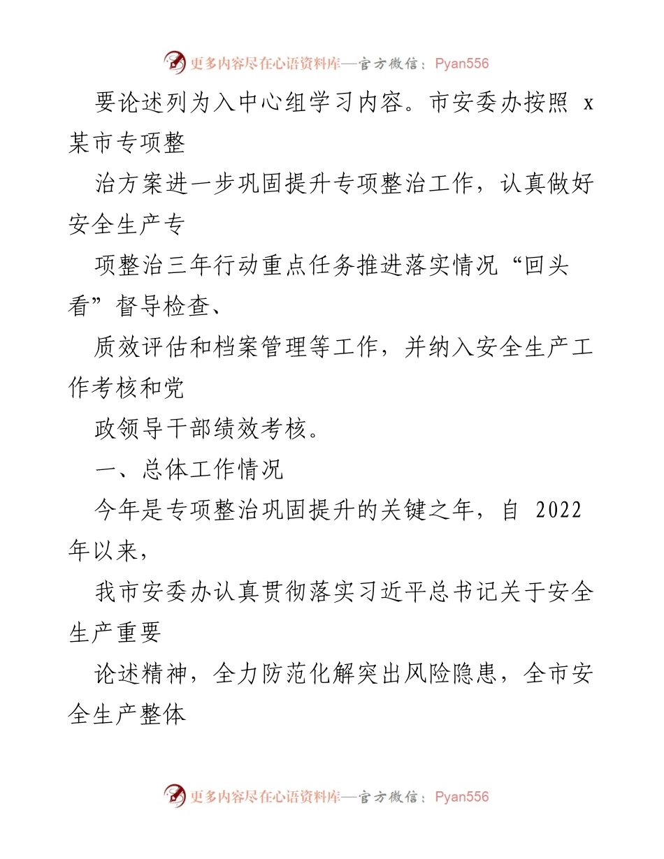 [工作总结] 安全生产专项整治 - x某市安全生产专项整治三年行动上半年工作总结.docx_第2页