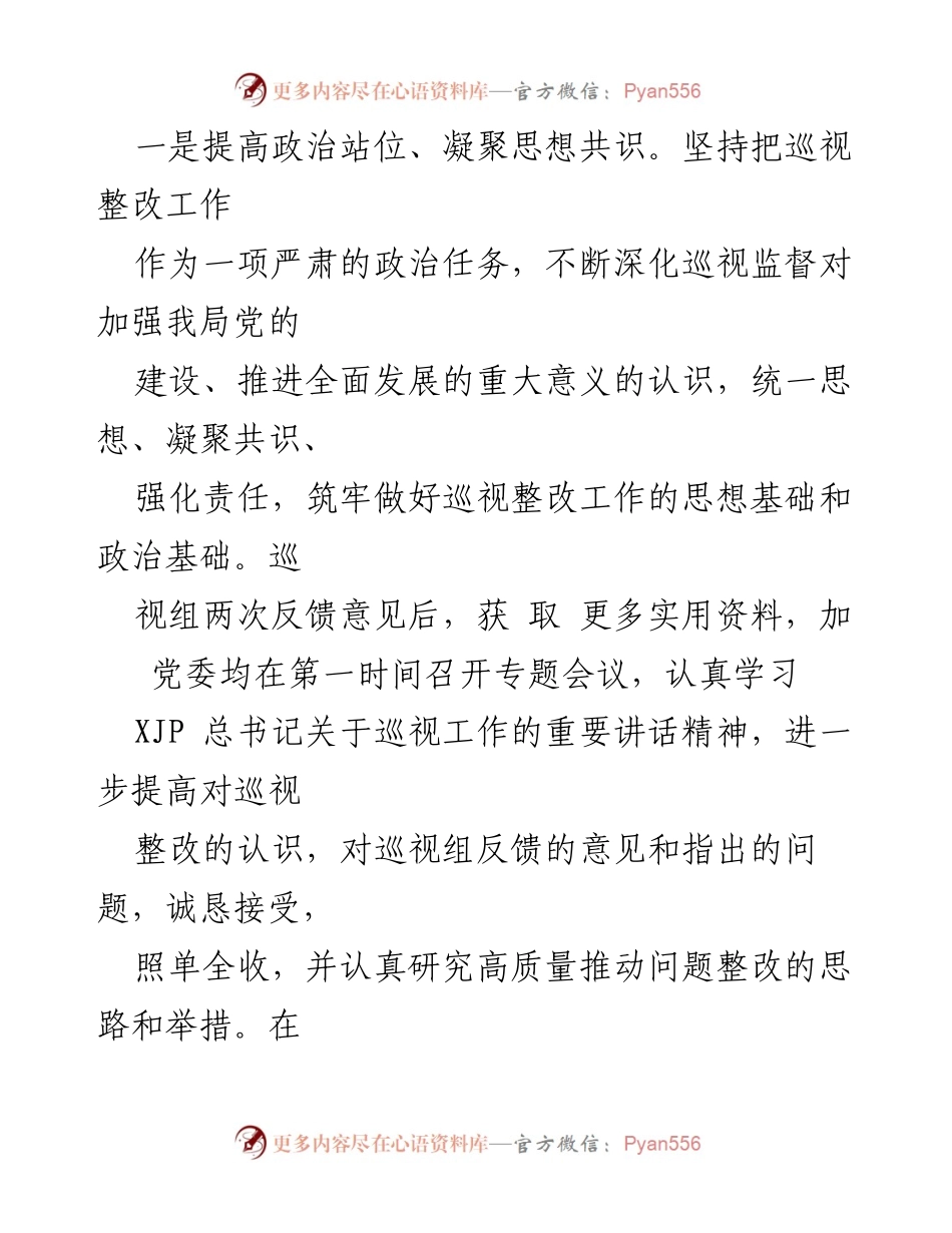 [工作总结] 巡视整改 - 某局巡视整改进展情况报告.docx_第2页