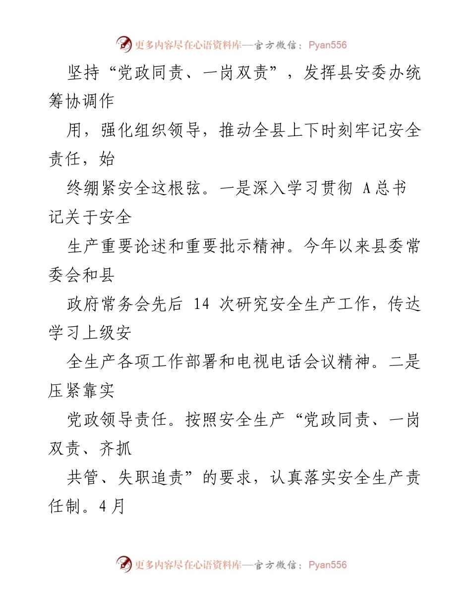 [工作总结] 安全生产工作 - 2023年县安全生产工作总结.docx_第2页