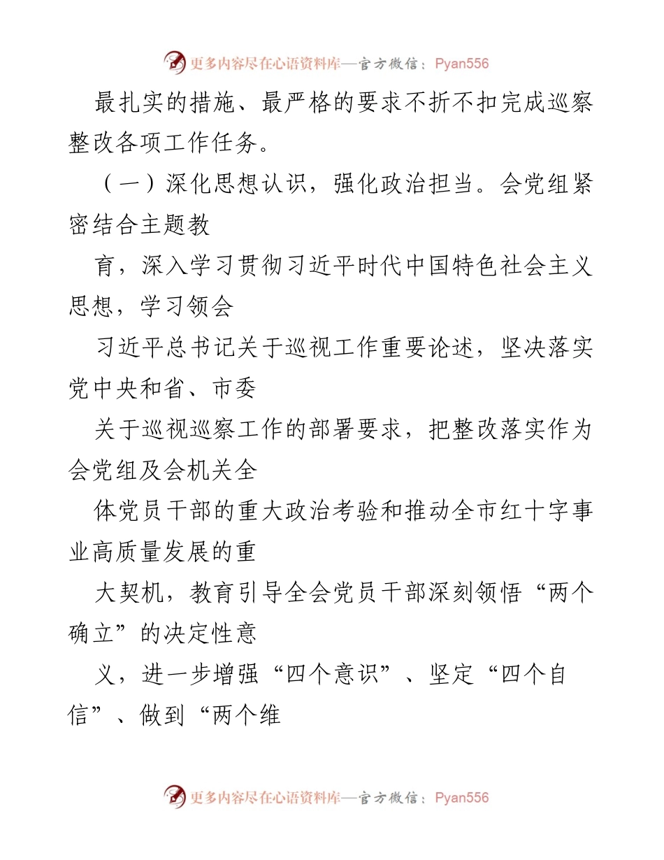 [工作总结] 巡察整改 - 市红十字会巡察整改情况报告.docx_第2页