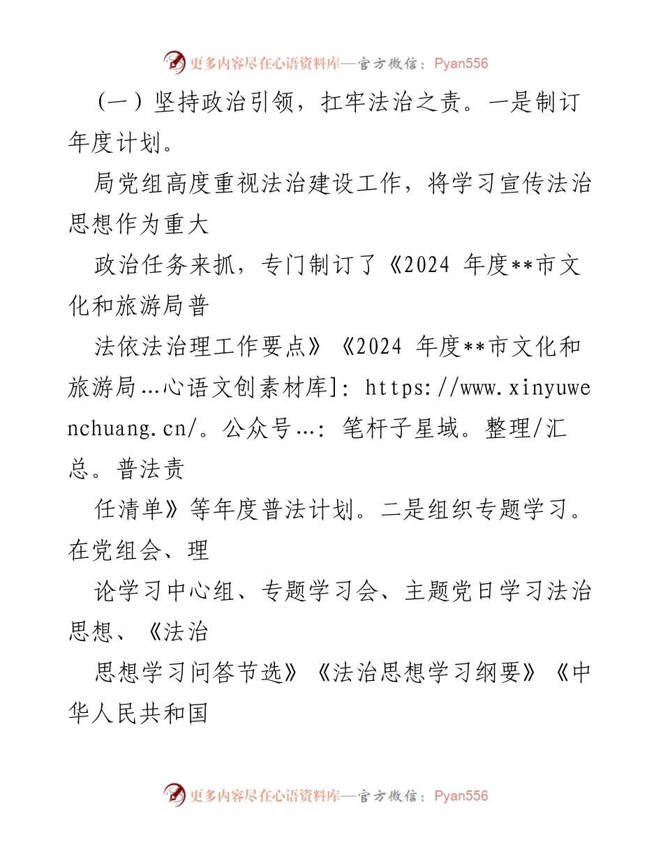 [工作总结] 市文化和旅游局 - 2024年法治政府建设工作总结报告.docx_第2页