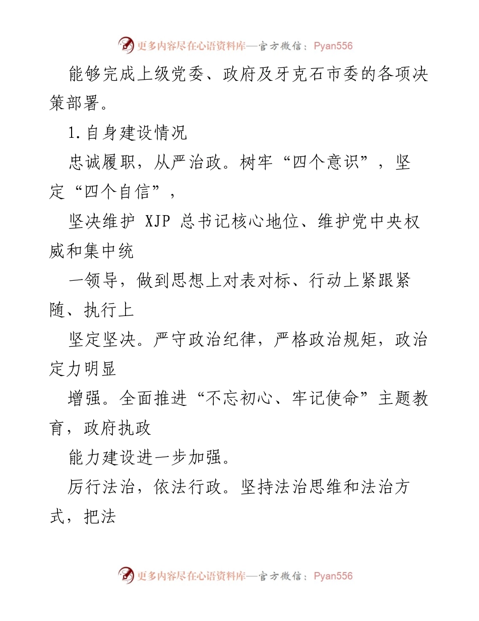 [工作总结] 市政府班子运行情况 - 市政府班子运行情况汇报.docx_第2页