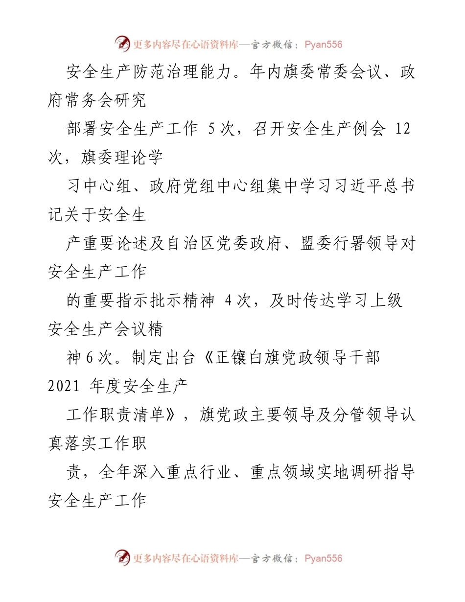 [工作总结] 安全生产考核 - 2021年度安全生产工作总结报告.docx_第2页