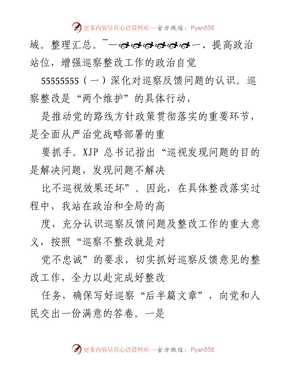 [工作总结] 巡察反馈会 - 巡察整改工作总结报告.docx_第2页