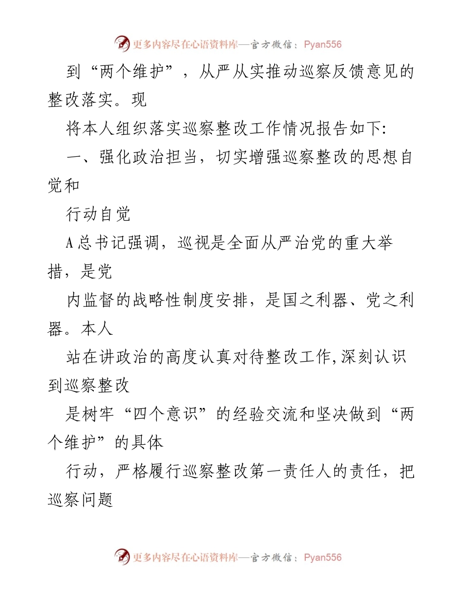 [工作总结] 巡察整改 - 巡察反馈意见整改情况报告.docx_第2页