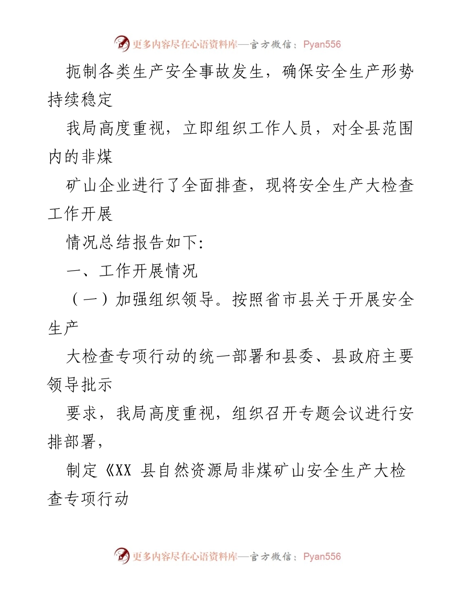 [工作总结] 安全生产大检查 - 安全生产大检查专项行动工作总结报告_1.docx_第2页