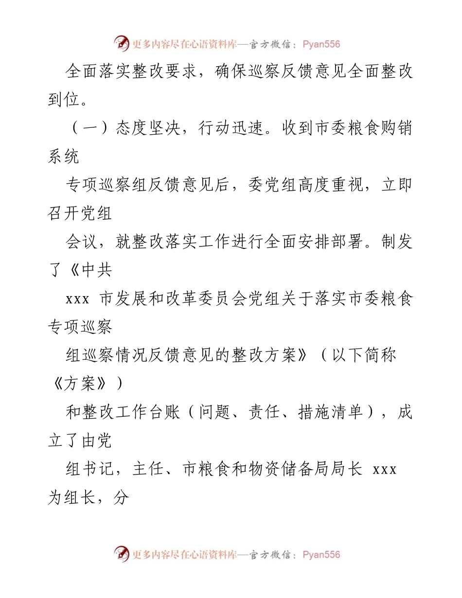 [工作总结] 巡察整改 - 中共xxx市发改委党组巡察整改情况总结报告.docx_第2页