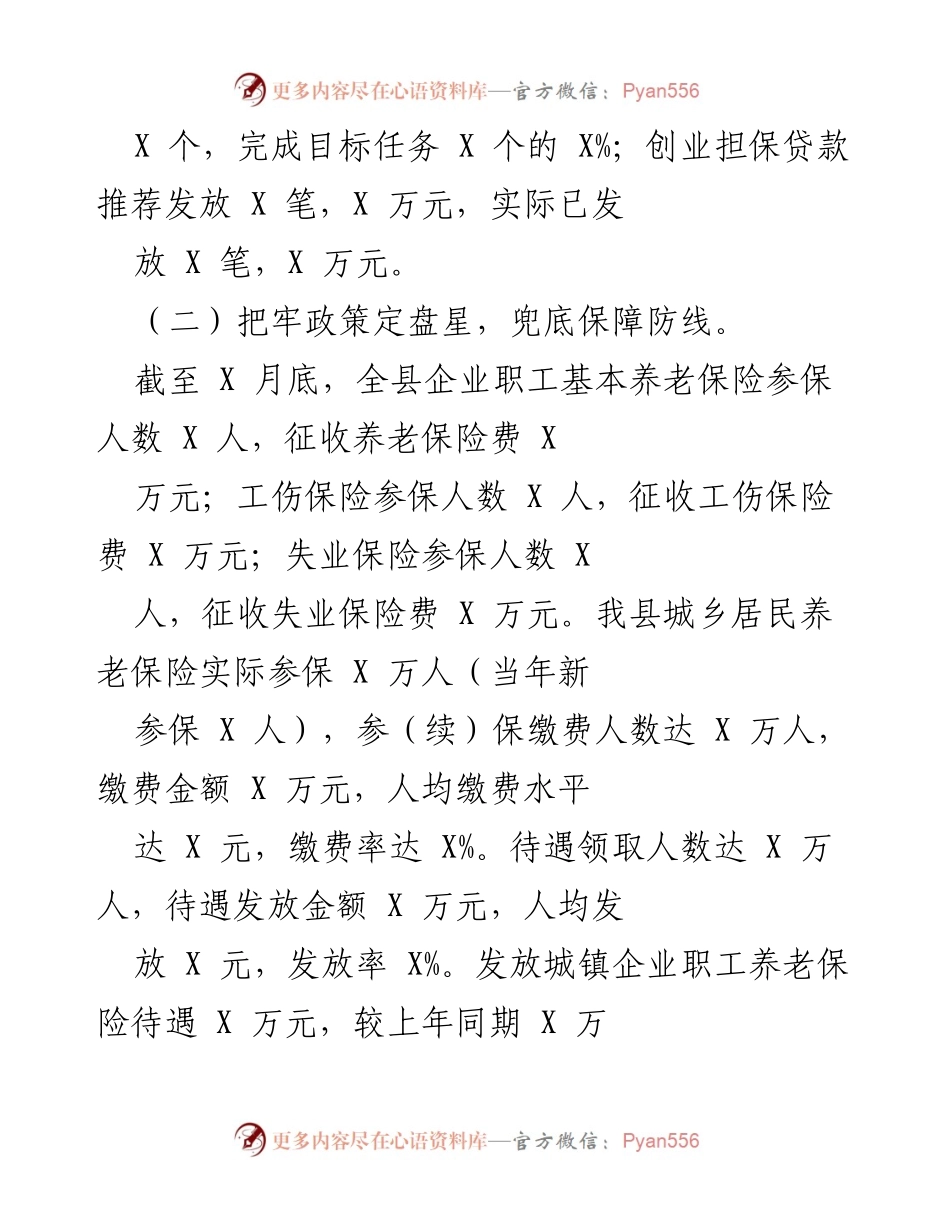 [工作总结] 年度工作会议 - 202X年县人社局年度工作总结与民生保障成效报告.docx_第2页