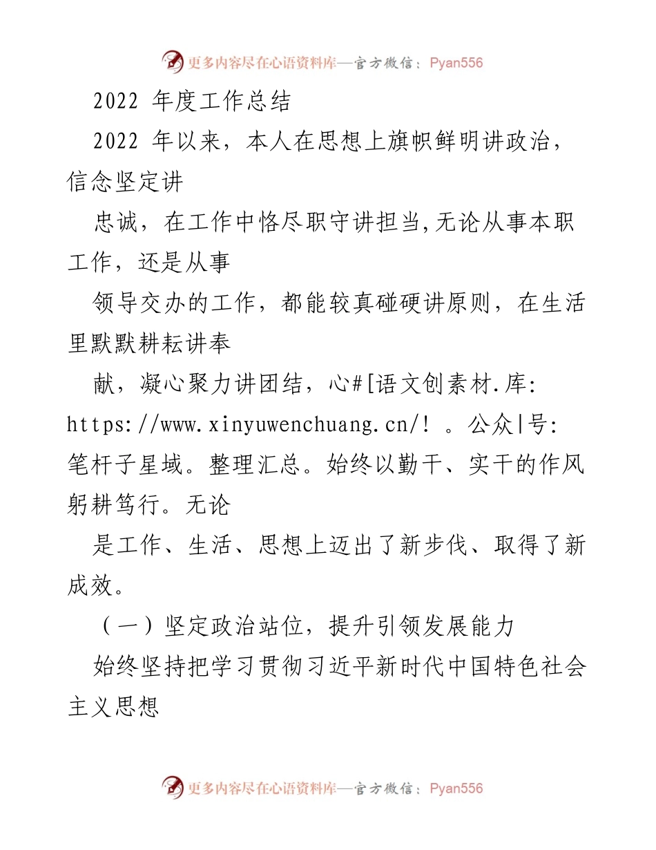 [工作总结] 年度总结 - 2022年度工作总结与成效回顾.docx_第1页