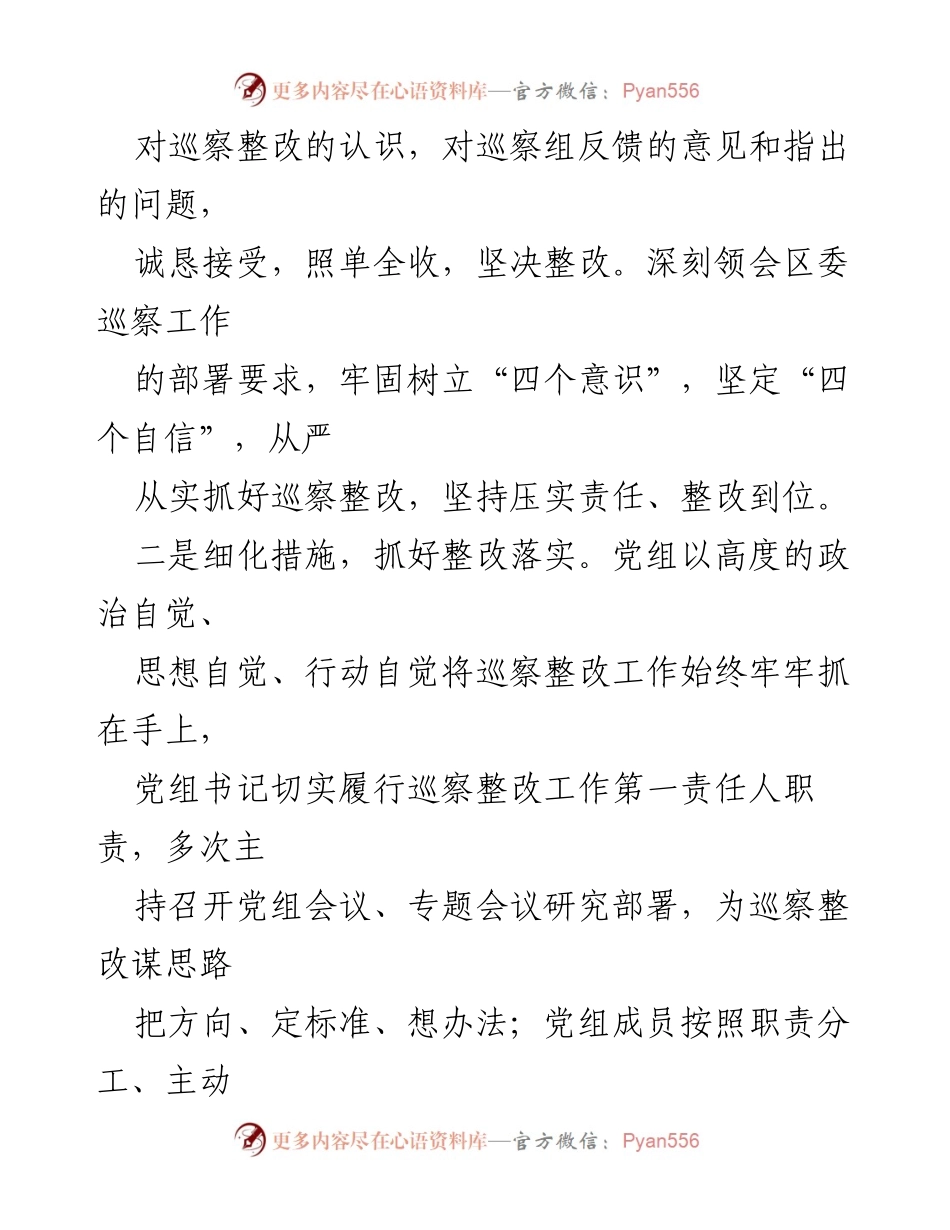 [工作总结] 巡察整改 - X区妇联党组巡察整改进展情况报告.docx_第2页