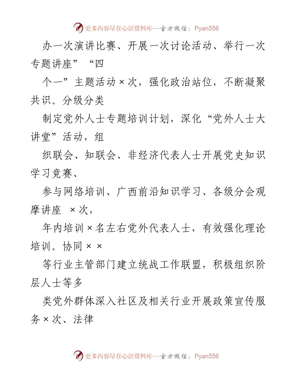 [工作总结] 年度总结 - 2022年XX统战部人才工作成效与措施总结.docx_第2页
