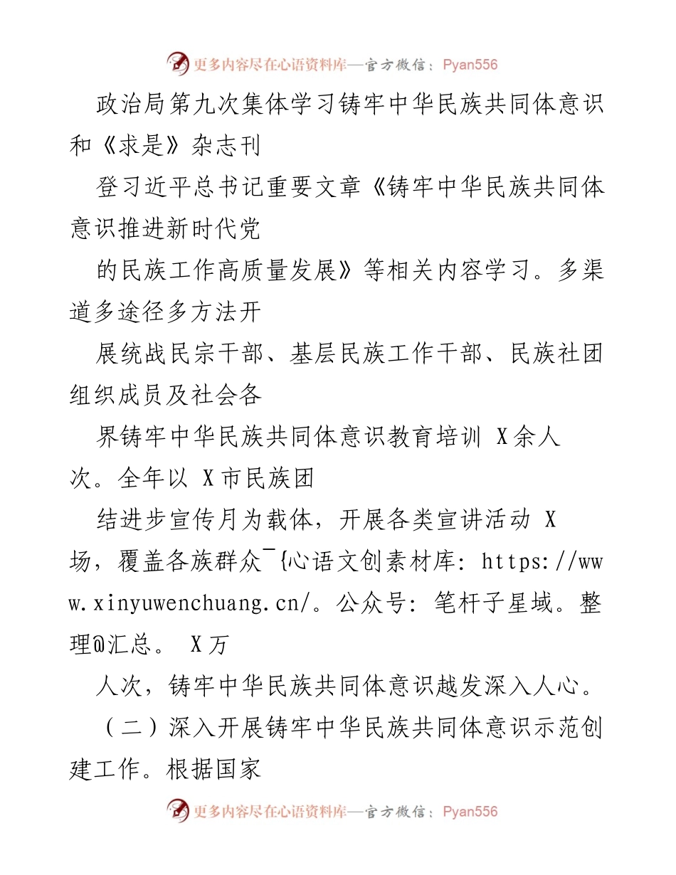 [工作总结] 市政府 - 关于某市铸牢中华民族共同体意识建设工作情况的总结与整改报告.docx_第2页