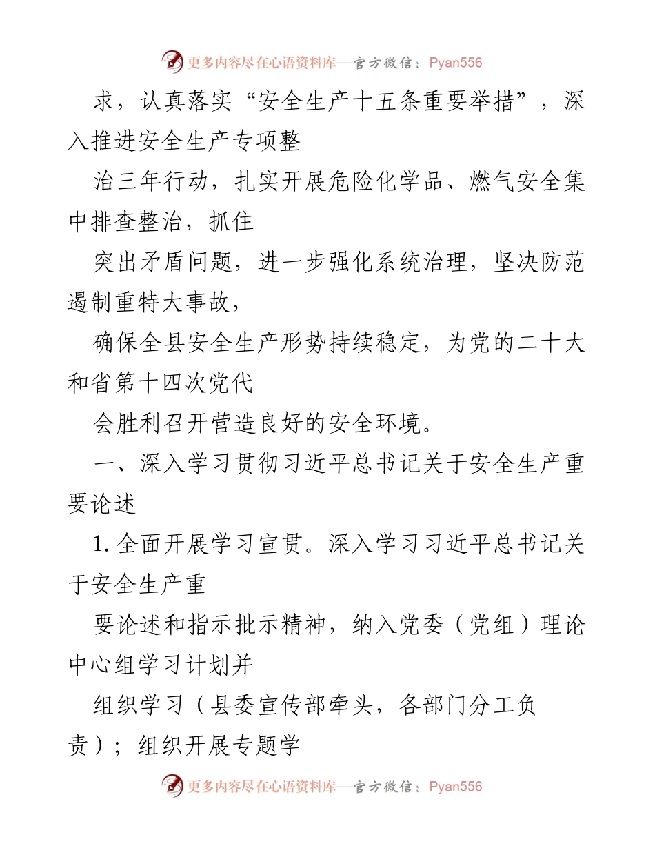 [工作总结] 安全生产 - xx县2022年安全生产工作要点及实施方案.docx_第2页
