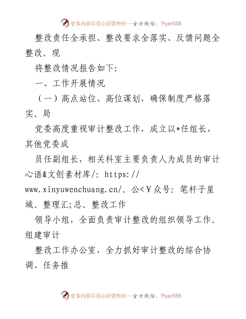 [工作总结] 审计整改 - 局经济责任审计整改情况报告.docx_第2页