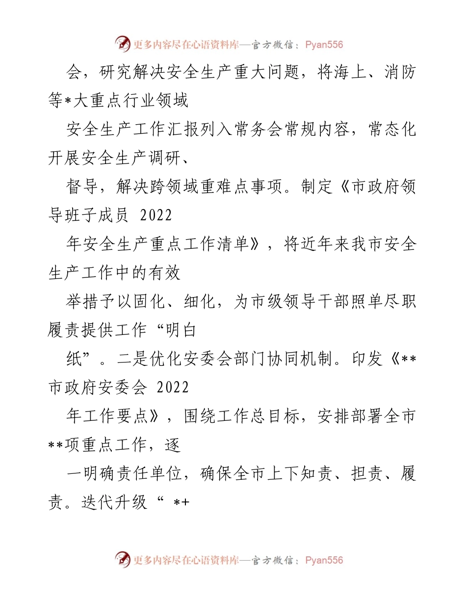 [工作总结] 安全生产 - 2022年全市安全生产工作情况总结.docx_第2页