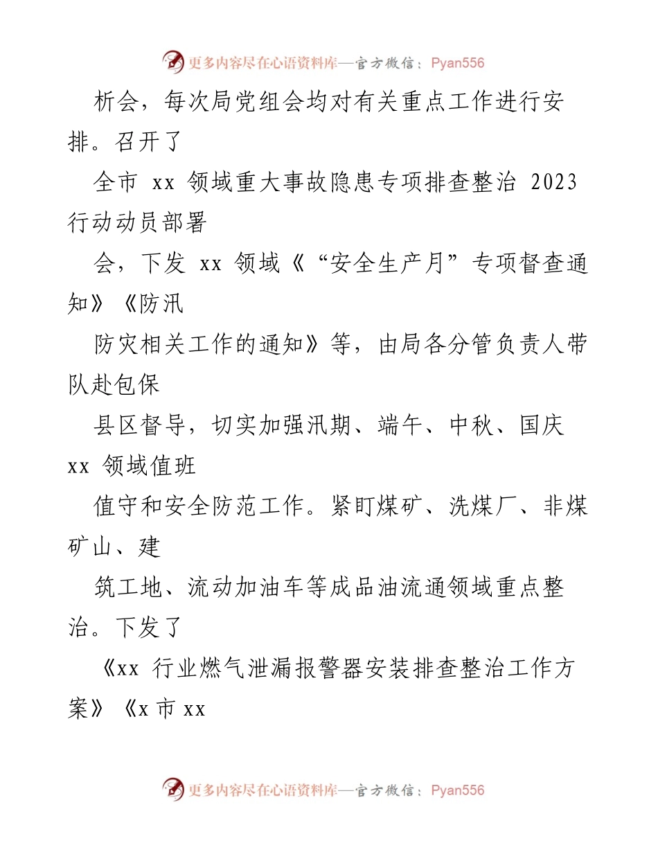 [工作总结] 年度工作汇报 - 2023年xx局工作总结与2024年工作计划.docx_第2页