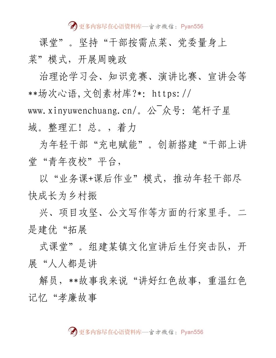[工作总结] 干部人才培养 - 打造素质过硬的年轻干部队伍.docx_第2页