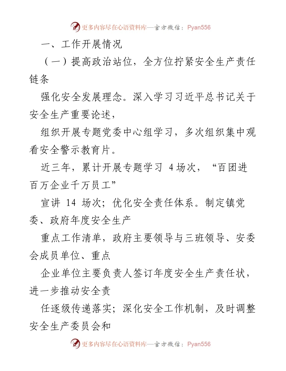 [工作总结] 安全生产工作汇报 - 2024年上半年X镇安全生产工作情况汇报.docx_第2页