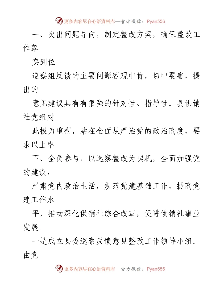[工作总结] 巡察整改 - 县供销社巡察整改成果报告.docx_第2页