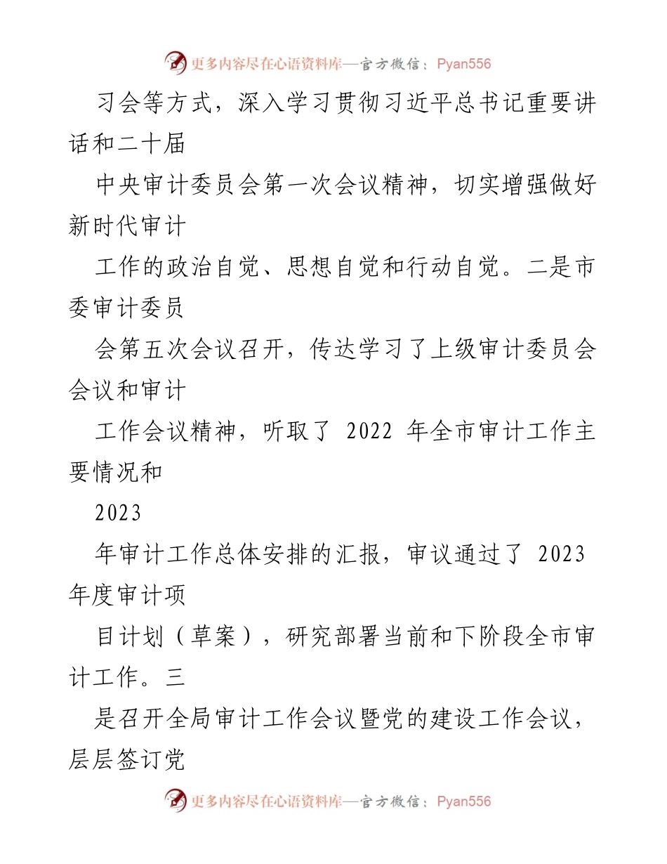 [工作总结] 审计局工作回顾 - 2023年上半年审计局工作亮点总结.docx_第2页
