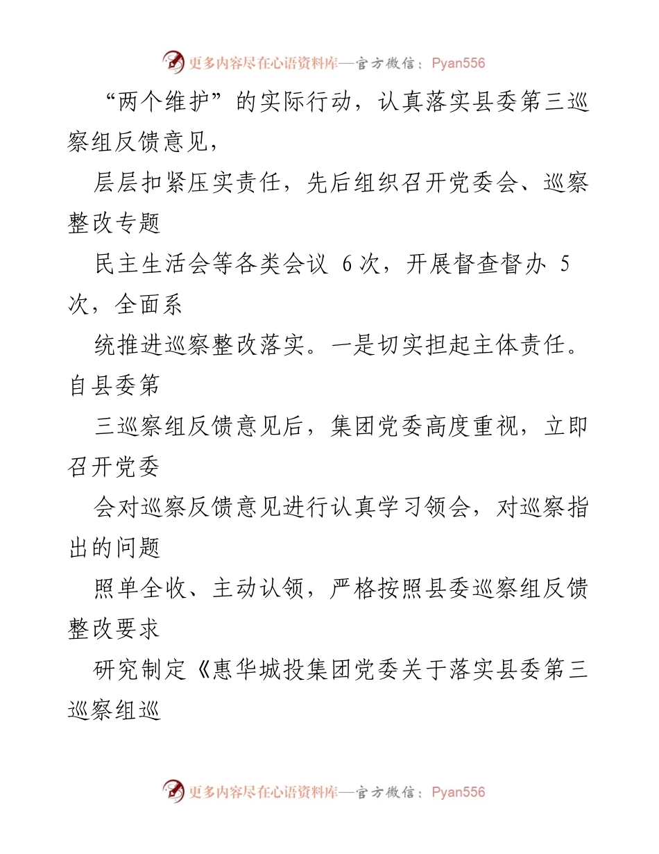 [工作总结] 巡察整改 - XX市投资发展集团有限公司巡察整改进展情况通报.docx_第2页