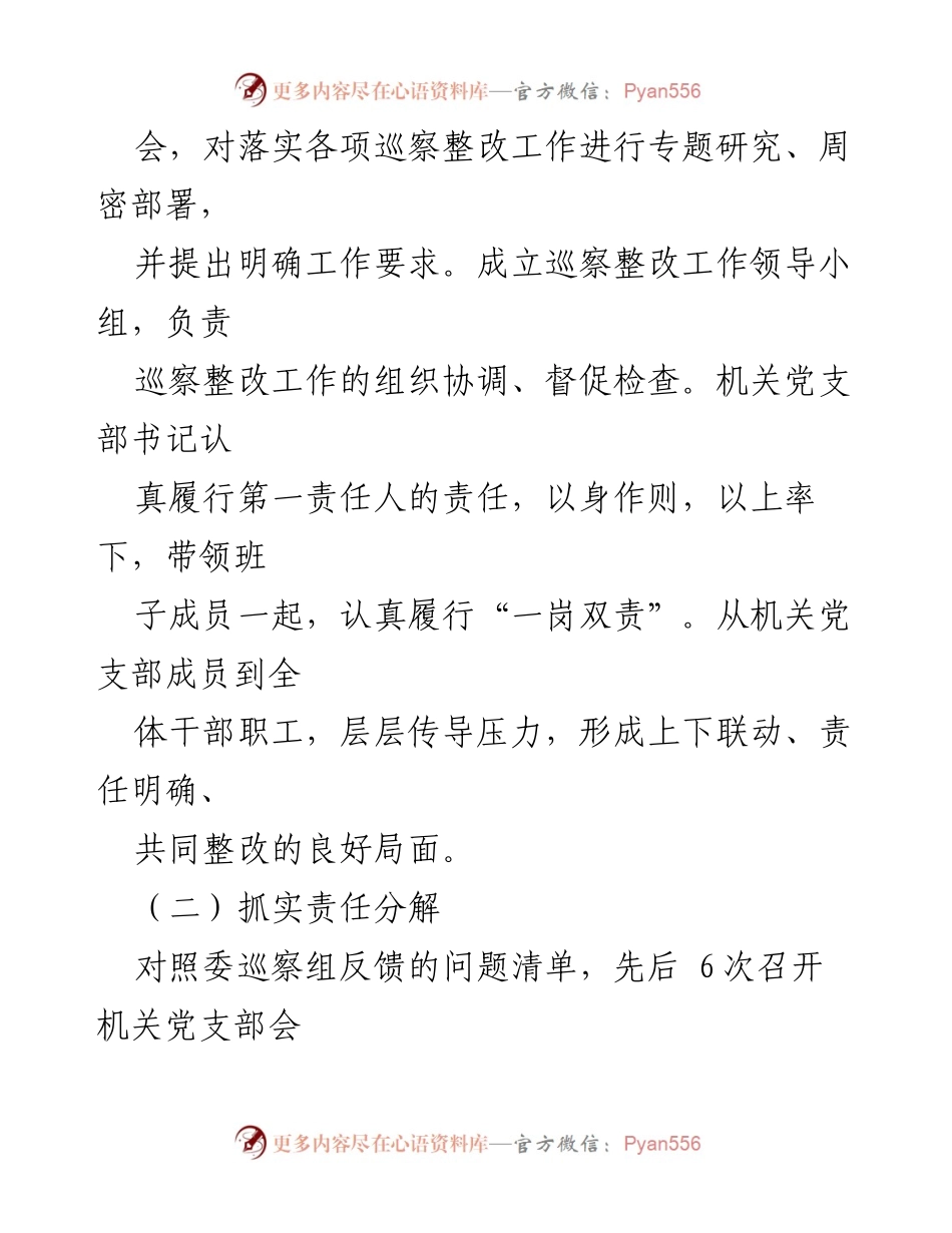 [工作总结] 巡察整改 - XX市计划生育协会机关党支部巡察整改进展情况报告.docx_第2页