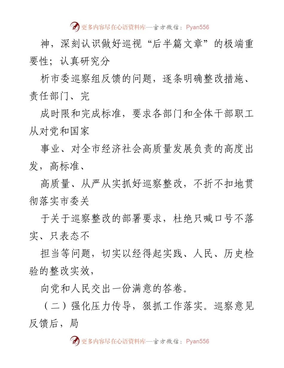 [工作总结] 巡察整改 - 某局市委巡察反馈问题整改情况报告.docx_第2页