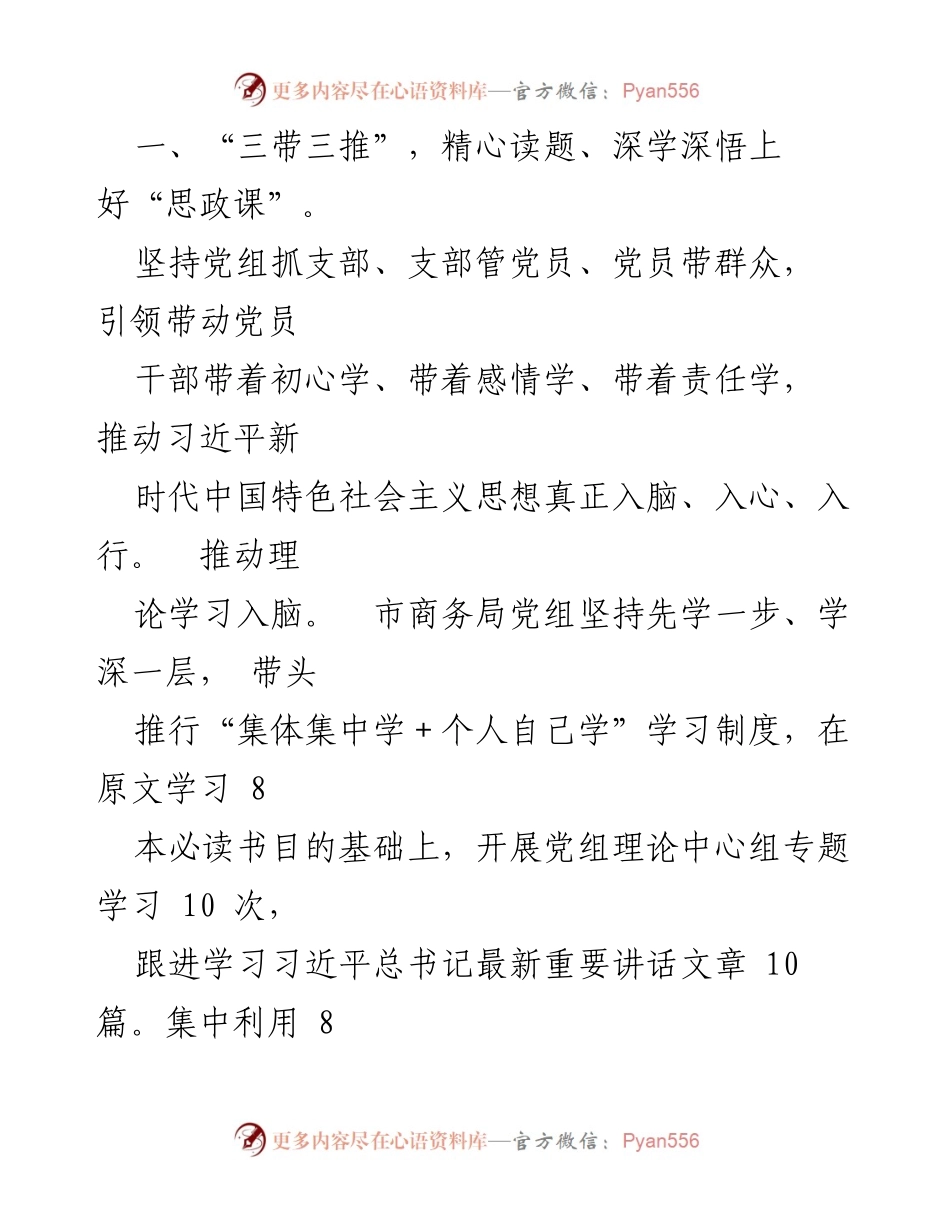 [工作总结] 市商务局 - 主题教育开展情况总结报告.docx_第2页