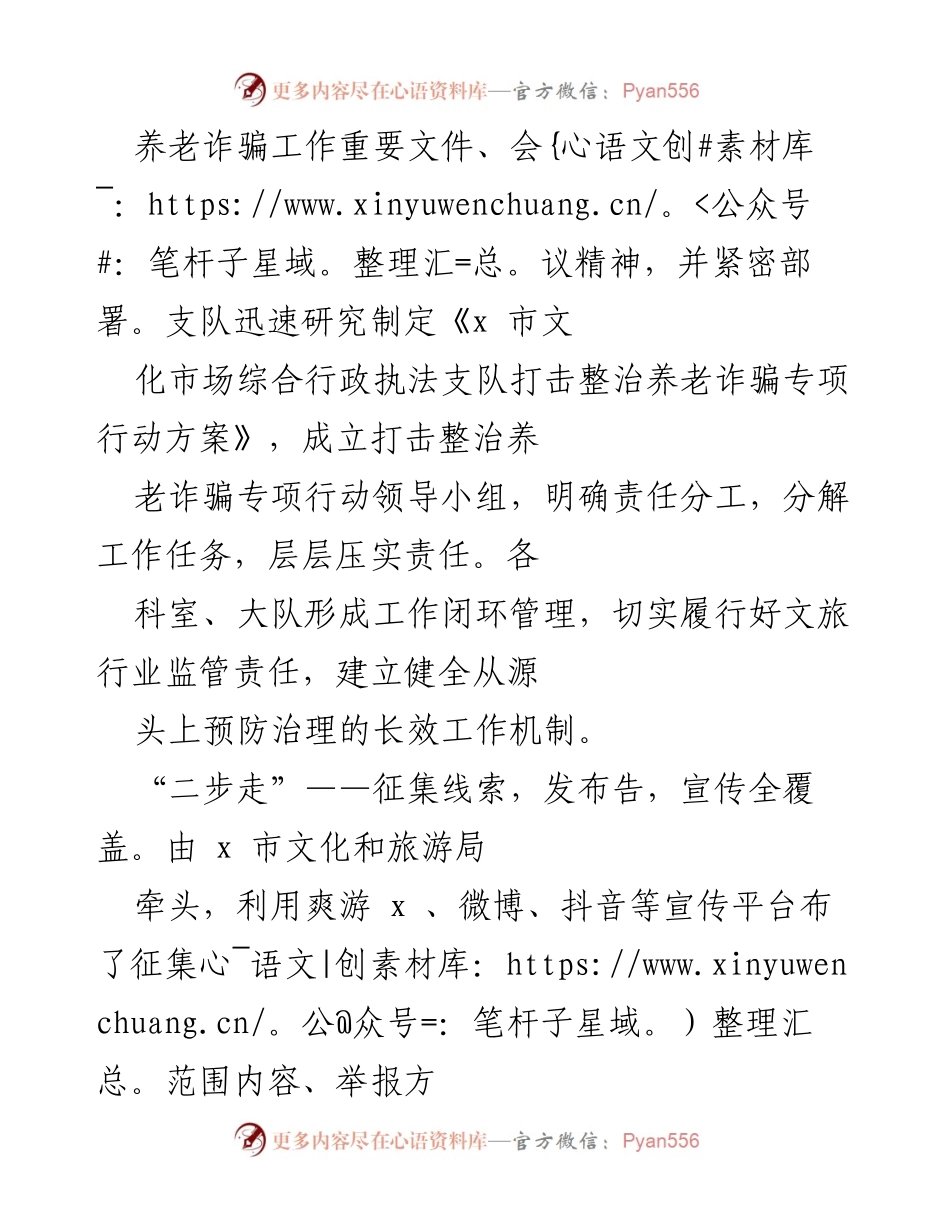 [工作总结] 市文旅局 - “四步走”打击养老诈骗，维护老年人权益.docx_第2页