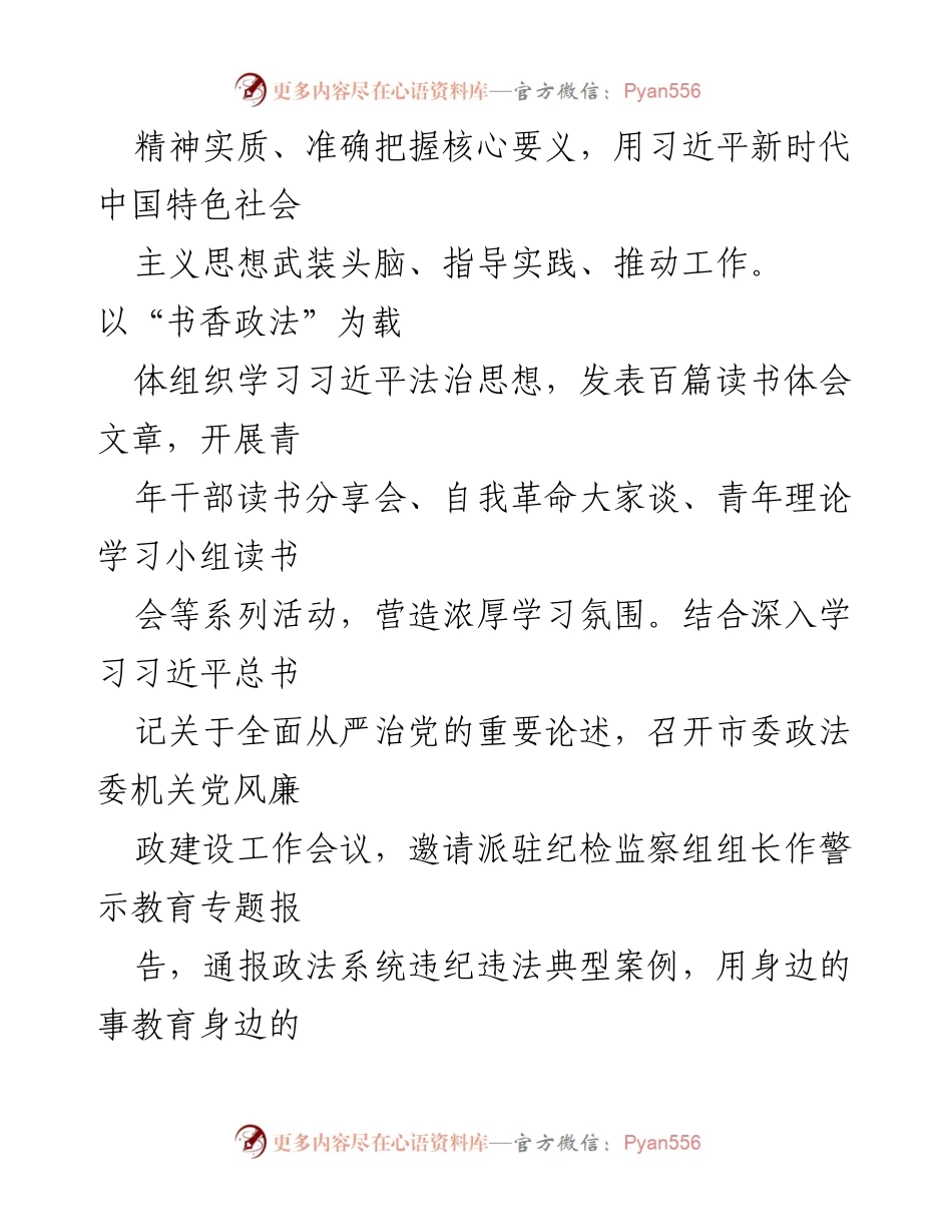 [工作总结] 市委政法委主题教育 - 市委政法委主题教育工作经验总结报告.docx_第2页