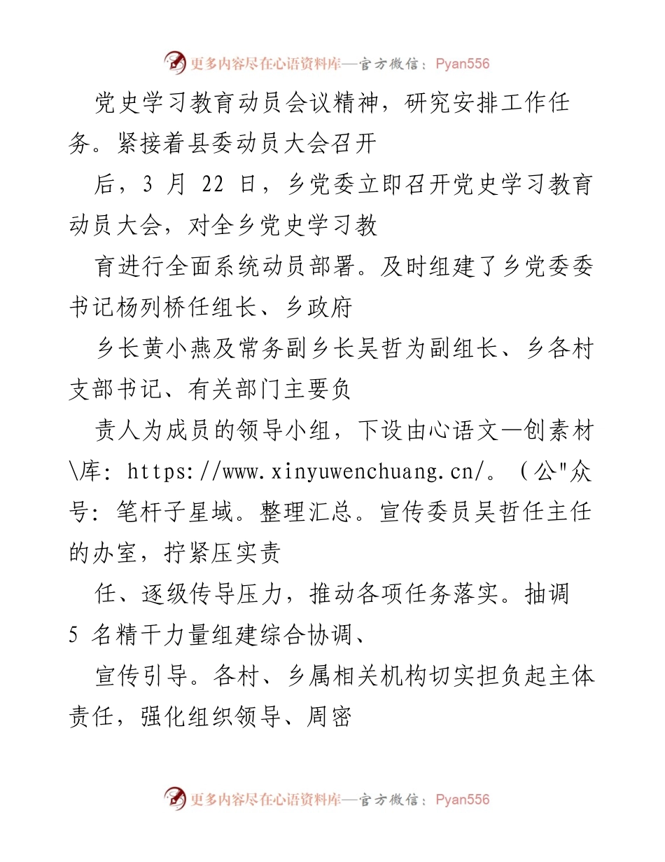 [工作总结] 布甲乡党史学习教育 - 布甲乡党史学习教育推进情况汇报.docx_第2页