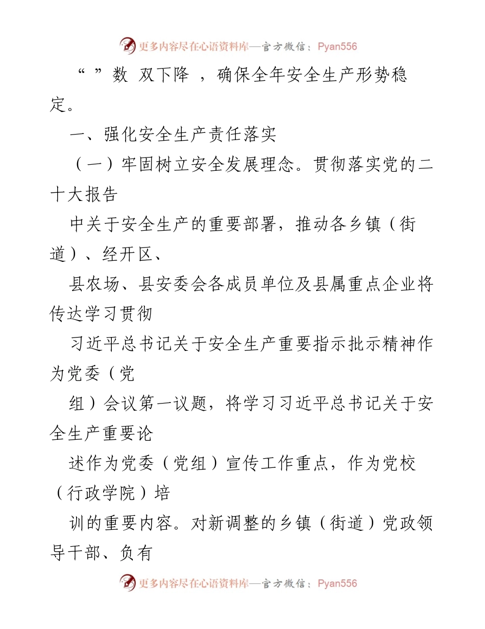 [工作总结] 安全生产委员会 - 2024年安全生产工作要点与责任落实.docx_第2页